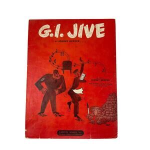 GI Jive Sheet Music 1943 Johnny Mercer with Paul Weston and‎ His Orchestra